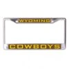 Wyoming Cowboys Metallic License Plate Frame