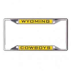 Wyoming Cowboys Metallic License Plate Frame – Gold