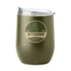 Wyoming Cowboys 16oz Badge Powder Coat Tumbler – Olive